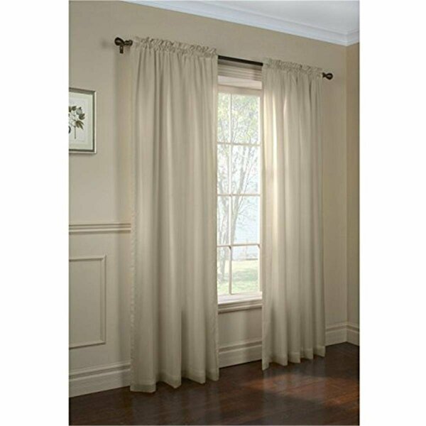 Commonwealth Home Fashions Commonwealth Home Fashion 63 in. Thermalogic Rhapsody Lined Light Filtering Voile Panel, Ivory 70489-100-63-008